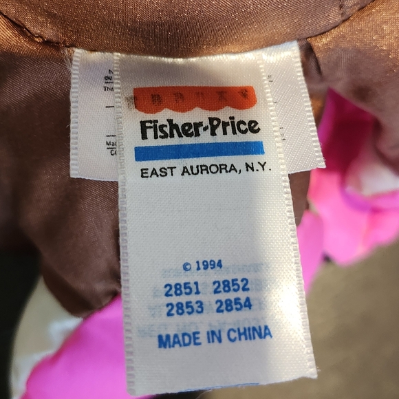 Vintage 1994 Fisher Price "Chattering Chimps" Plush 12" BROWN MONKEY Toy - Picture 8 of 8